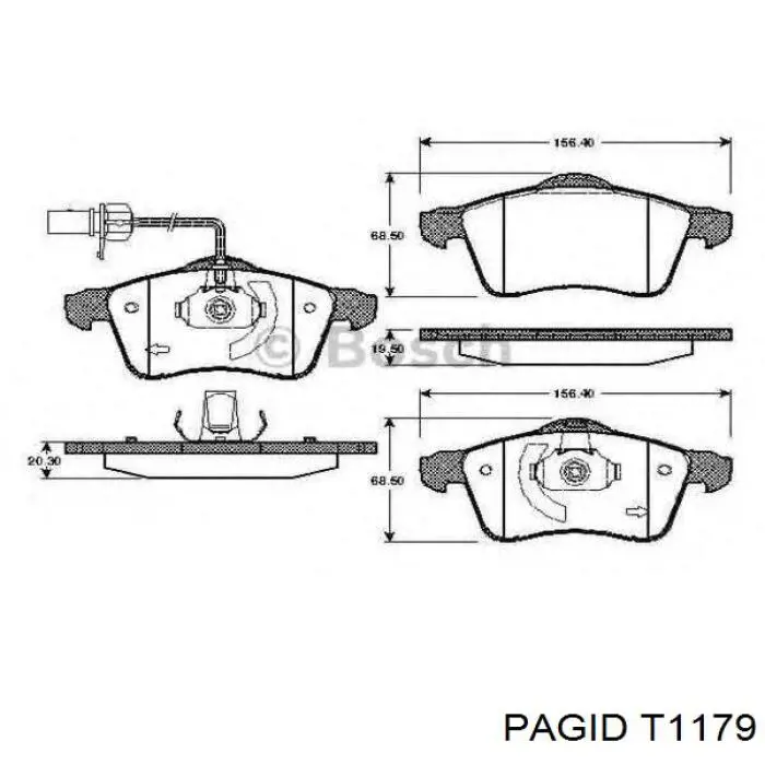 Гальмівні колодки HELLA-PAGID T1179 ціна, від 21.43 USD