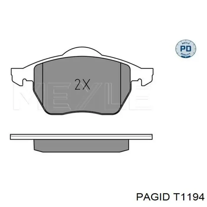 T1194 HELLA-PAGID Передні гальмівні колодки