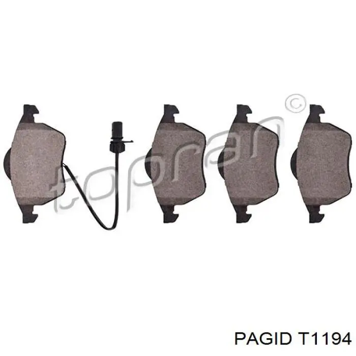 Купити T1194 HELLA-PAGID Колодки гальмівні передні, дискові