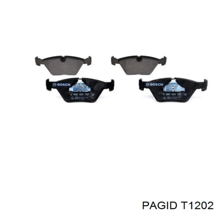 Передні тормозні колодки T1202 HELLA-PAGID
