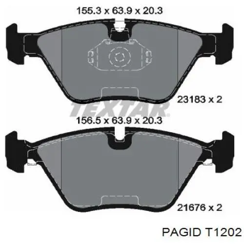 Гальмівні колодки HELLA-PAGID T1202 ціна, від 37.05 USD