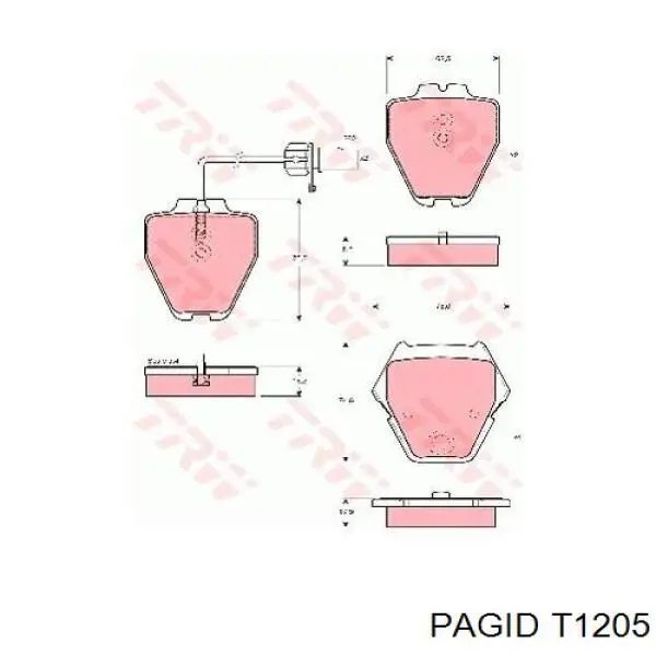 Гальмівні колодки HELLA-PAGID T1205 ціна, від 29.45 USD
