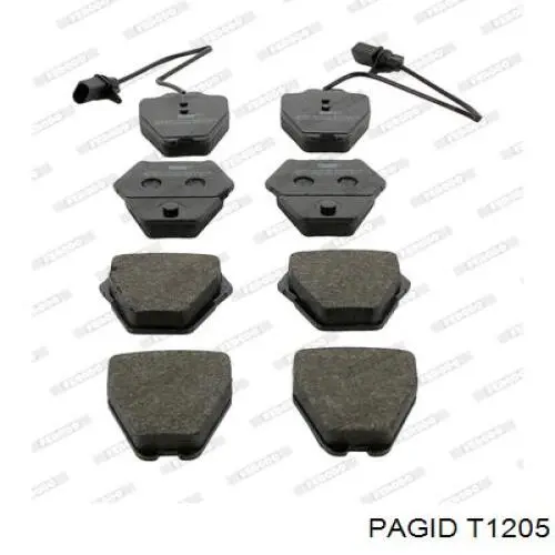 Передні тормозні колодки T1205 HELLA-PAGID