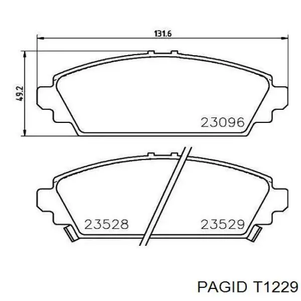 T1229 HELLA-PAGID Передні гальмівні колодки