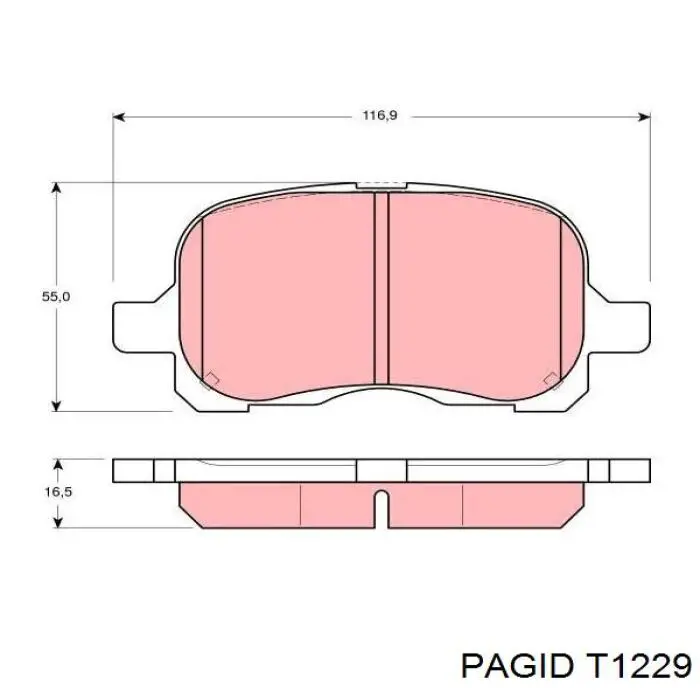 Гальмівні колодки HELLA-PAGID T1229 ціна, від 15.37 USD