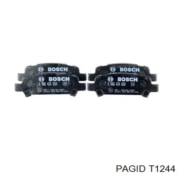 Задні гальмівні колодки T1244 HELLA-PAGID