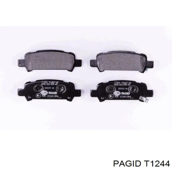 T1244 HELLA-PAGID колодки гальмові задні, дискові