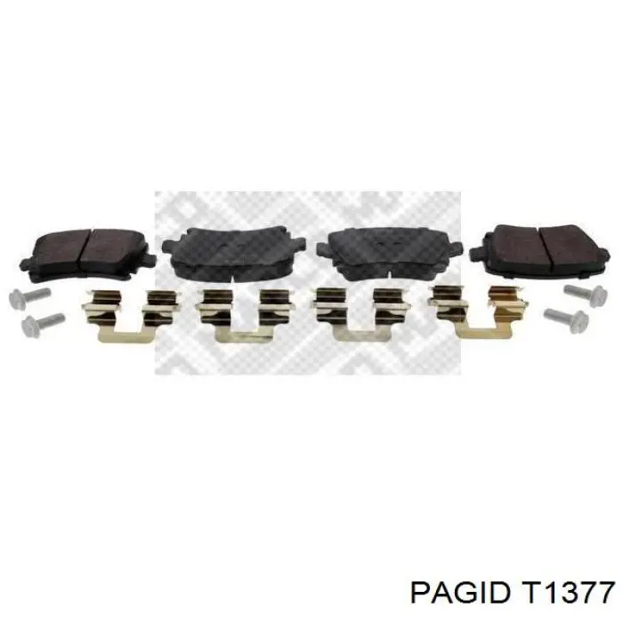 Задні гальмівні колодки T1377 HELLA-PAGID