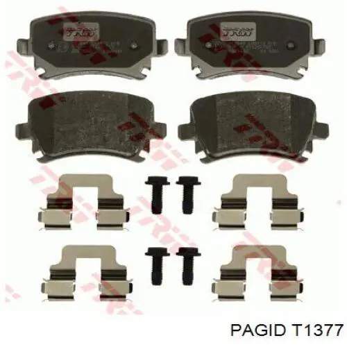 T1377 HELLA-PAGID колодки гальмові задні, дискові