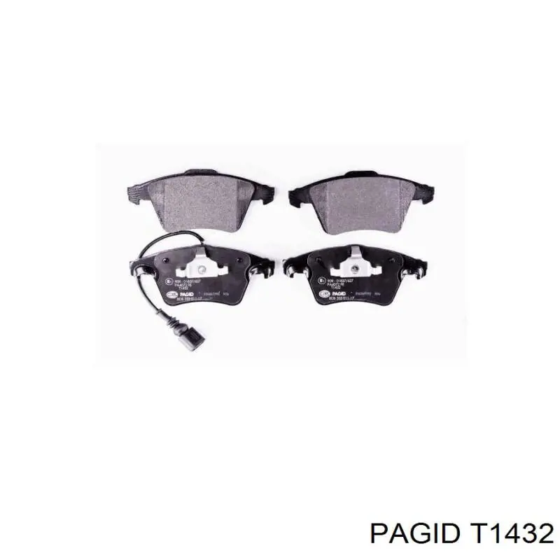 Купити T1432 HELLA-PAGID Колодки гальмівні передні, дискові