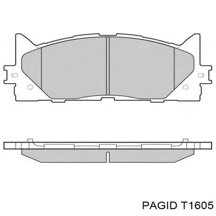 Передні тормозні колодки T1605 HELLA-PAGID