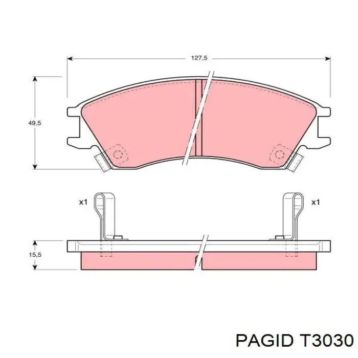 T3030 HELLA-PAGID колодки гальмівні передні, дискові