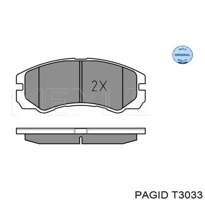 T3033 HELLA-PAGID Передні гальмівні колодки