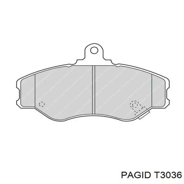 Купити T3036 HELLA-PAGID Колодки гальмівні передні, дискові