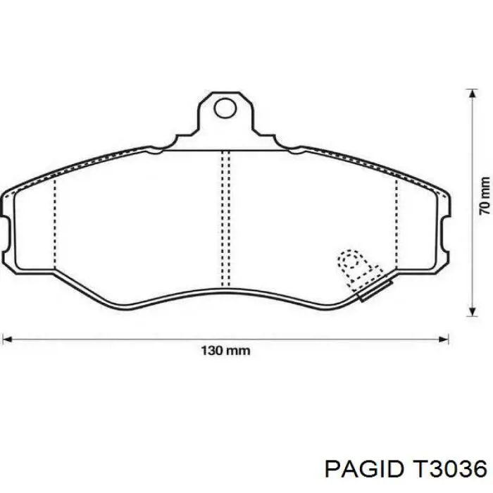T3036 HELLA-PAGID Передні гальмівні колодки