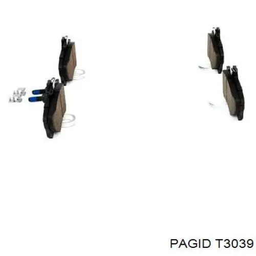 Передні тормозні колодки T3039 HELLA-PAGID