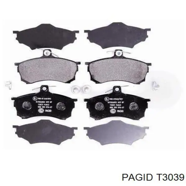 Гальмівні колодки HELLA-PAGID T3039 ціна, від 21.51 USD