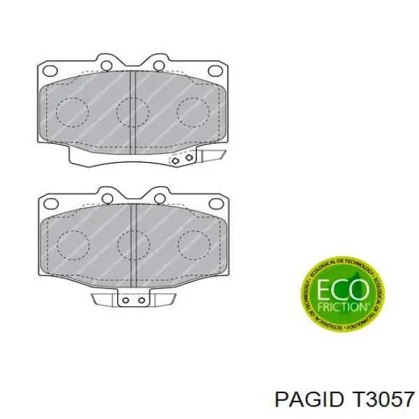 Колодки гальмівні передні, дискові T3057 HELLA-PAGID