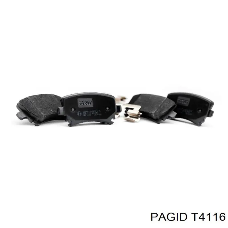 Передні тормозні колодки T4116 HELLA-PAGID