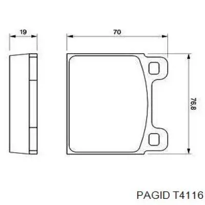 T4116 HELLA-PAGID Передні гальмівні колодки