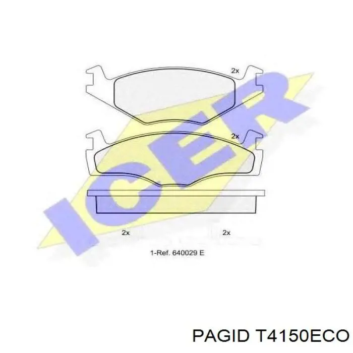 Купити T4150ECO HELLA-PAGID Колодки гальмівні передні, дискові