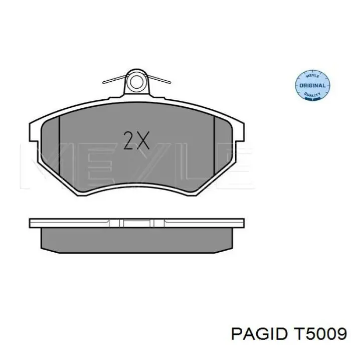 T5009 HELLA-PAGID Передні гальмівні колодки