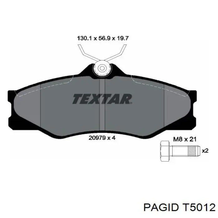 Гальмівні колодки HELLA-PAGID T5012 ціна, від 20.00 USD