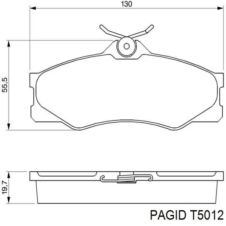 Передні тормозні колодки T5012 HELLA-PAGID