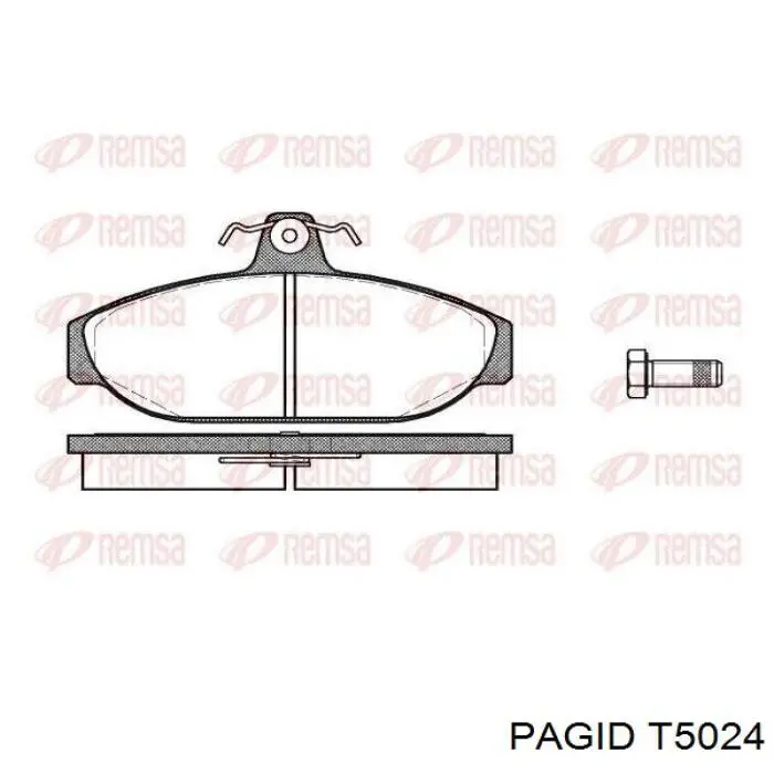 T5024 HELLA-PAGID колодки гальмівні передні, дискові