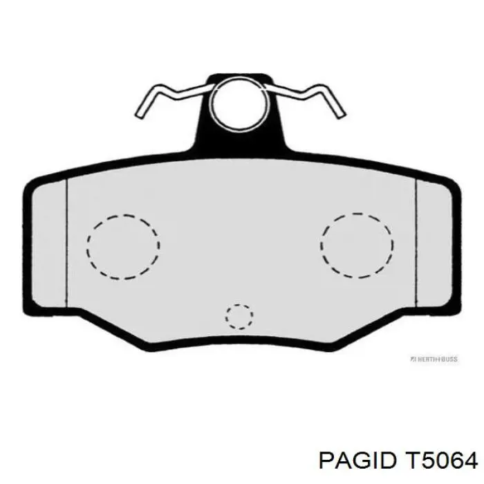 T5064 HELLA-PAGID Колодки гальмівні задні, дискові