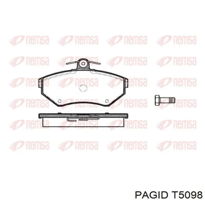 Гальмівні колодки HELLA-PAGID T5098 ціна, від 19.72 USD