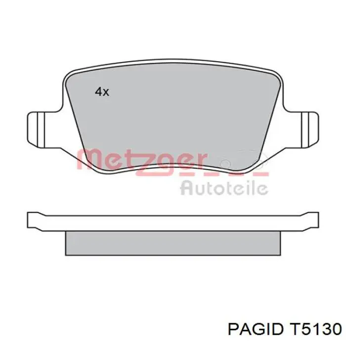 Купити T5130 HELLA-PAGID Задні колодки