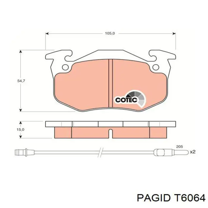 Гальмівні колодки HELLA-PAGID T6064 ціна, від 13.84 USD