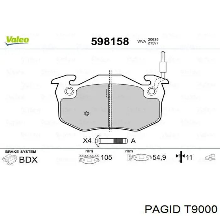Гальмівні колодки HELLA-PAGID T9000 ціна, від 16.93 USD