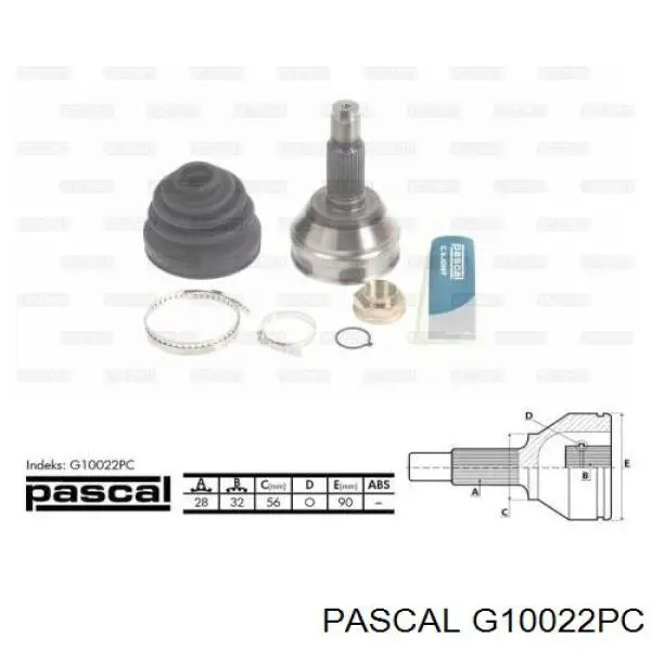 G10022PC Pascal шрус зовнішній передній