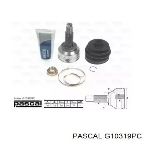 G10319PC Pascal шрус зовнішній передній
