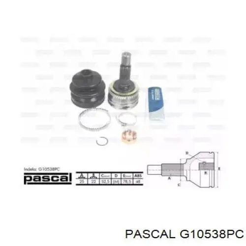 ШРУС зовнішній Pascal G10538PC