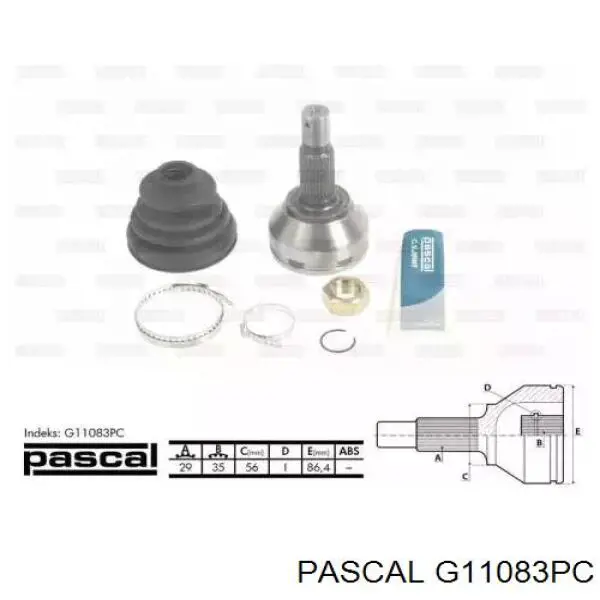 ШРУС зовнішній передній G11083PC Pascal