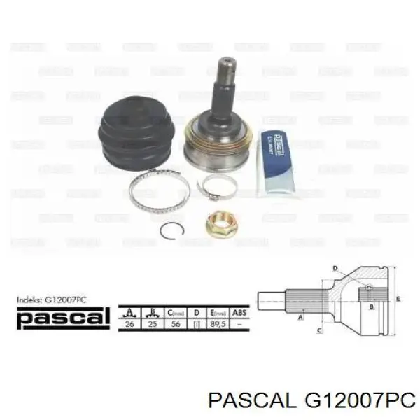 Купити G12007PC Pascal ШРКШ зовнішній передній, правий
