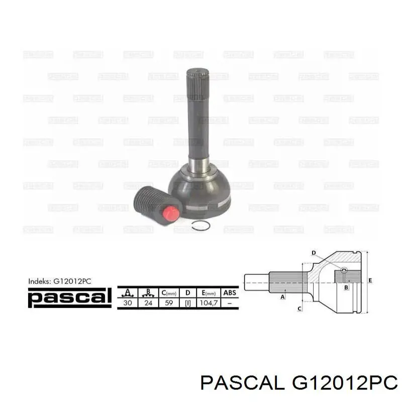 G12012PC Pascal шрус зовнішній передній