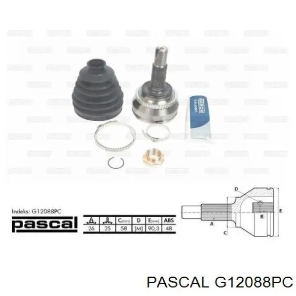 G12088PC Pascal шрус зовнішній передній