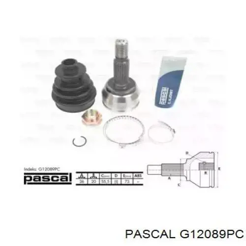 G12089PC Pascal шрус зовнішній передній