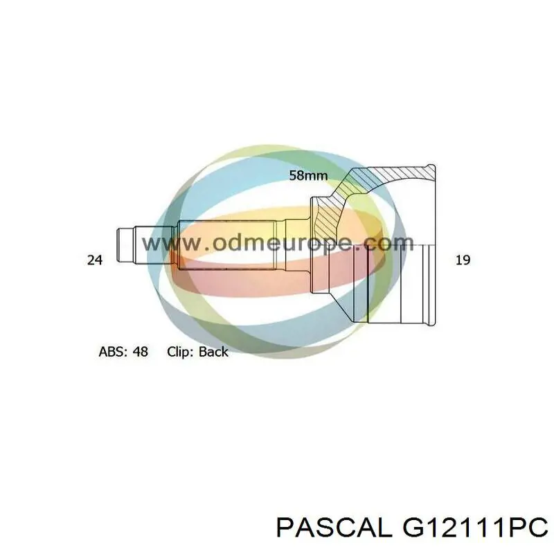 G12111PC Pascal шрус зовнішній передній