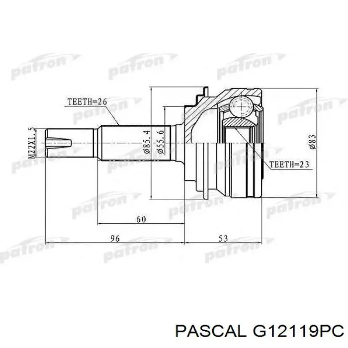 Граната колісна Pascal G12119PC ціна, від 32.74 USD
