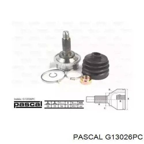 G13026PC Pascal шрус зовнішній передній