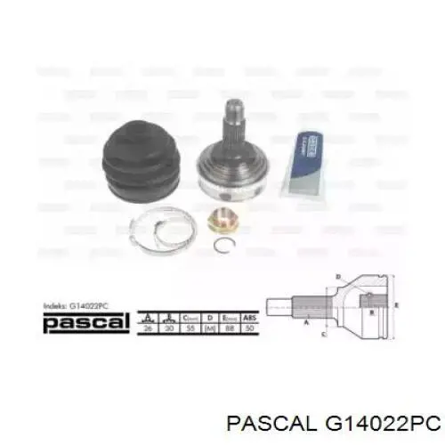 G14022PC Pascal шрус зовнішній передній