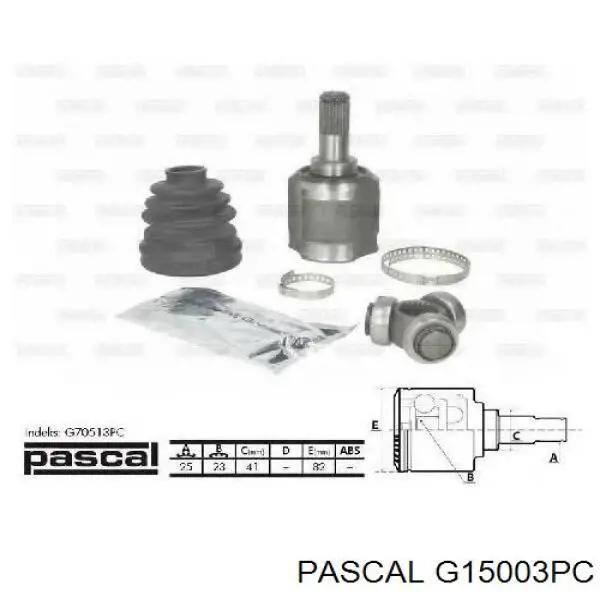 ШРУС зовнішній передній, правий Pascal G15003PC ціна, від 28.90 USD