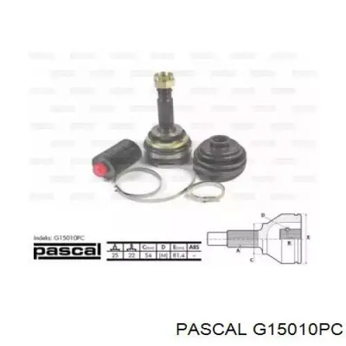 ШРУС зовнішній передній G15010PC Pascal