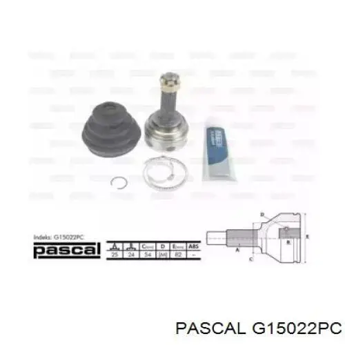 ШРУС зовнішній передній G15022PC Pascal