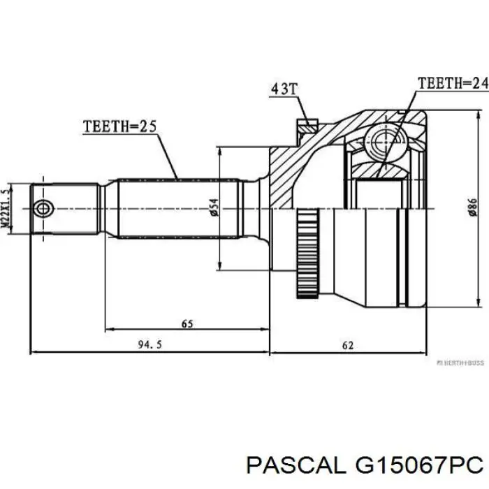 Граната колісна Pascal G15067PC ціна, від 27.45 USD